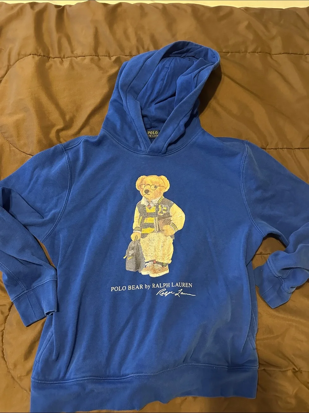 Ralph Lauren Blue Polo Bear Hoodie
